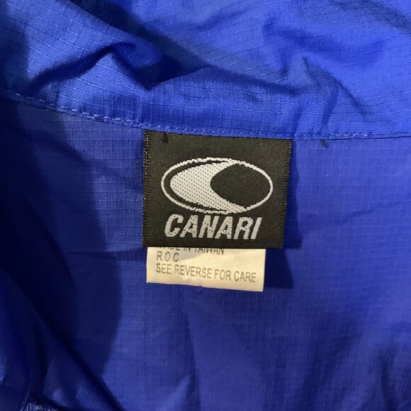 Canari Men's Cycling Jacket Size M Blue Droptail Full Zip Biovent Windbreaker - Picture 6 of 10